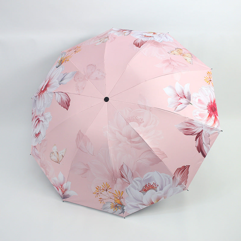 Women's umbrella with floral patterns and UV protection Stornfield