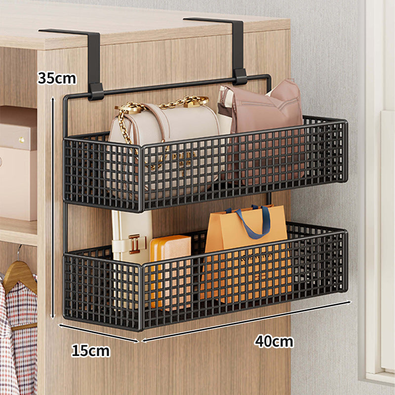Overdoor Mesh Storage Organizer with Hooks