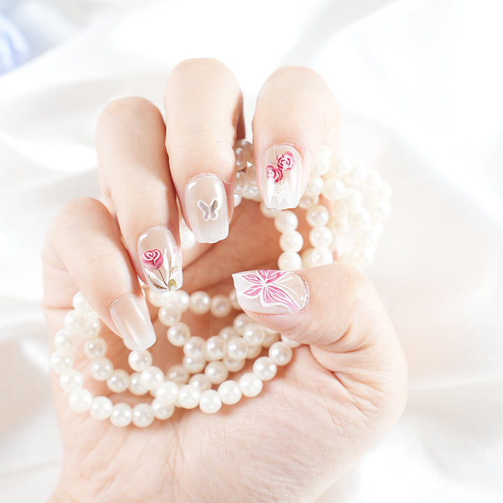 Artistic Floral Nail Tips Stornfield
