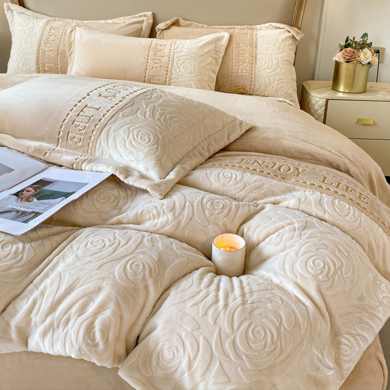 Plush Textured Duvet Cover Set