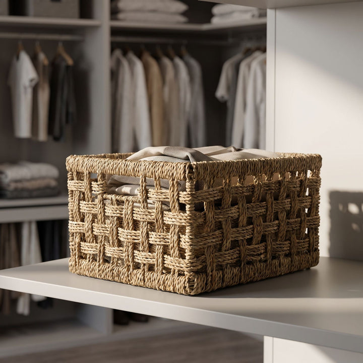Rustic Woven Storage Basket Stornfield