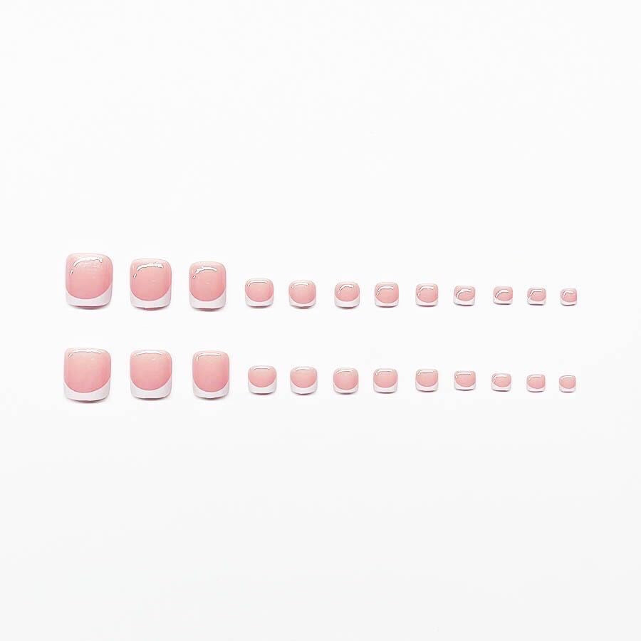 Elegant French Tip Press-On Nail Set Stornfield