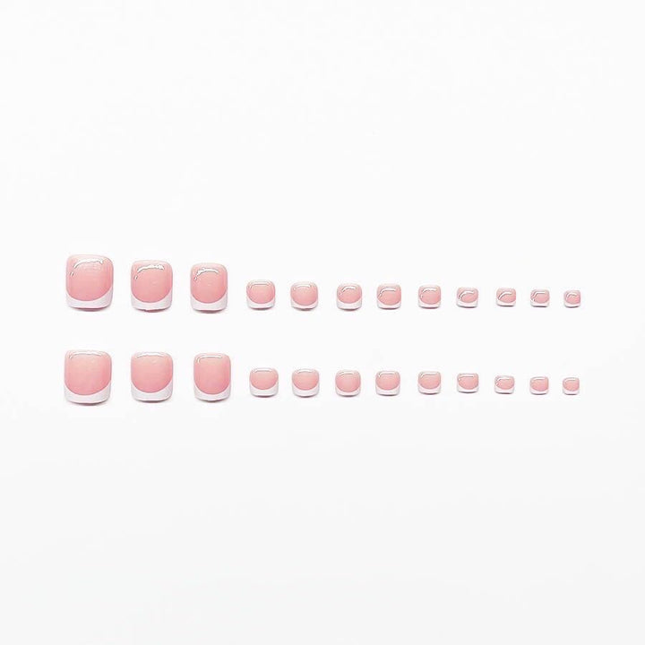 Elegant French Tip Press-On Nail Set Stornfield