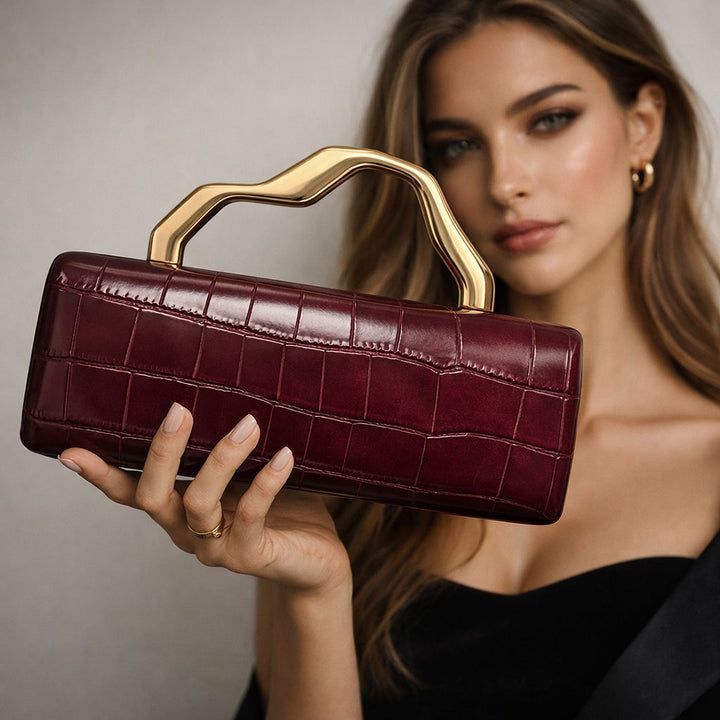 Elegant Marbled Evening Clutch