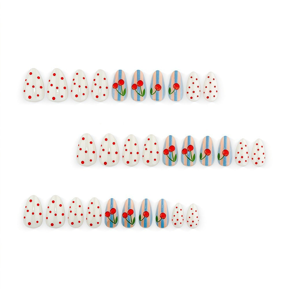 Artful Nail Art with Cherry Motifs Stornfield