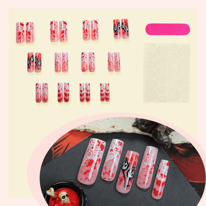 Artistic Halloween-Themed Press-On Nails Stornfield