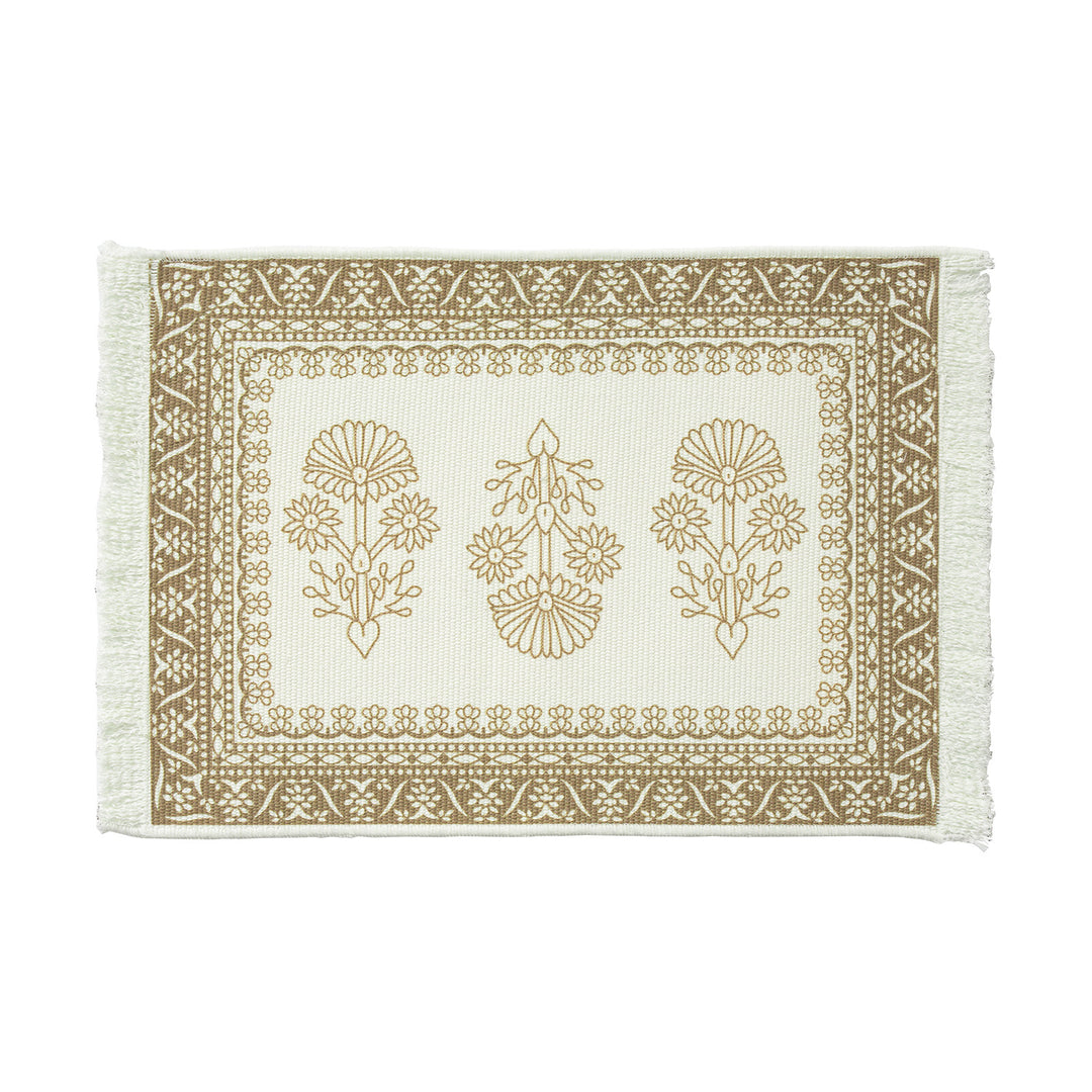 woven cotton rug