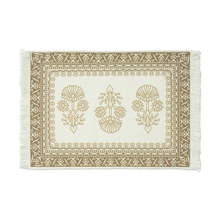 woven cotton rug
