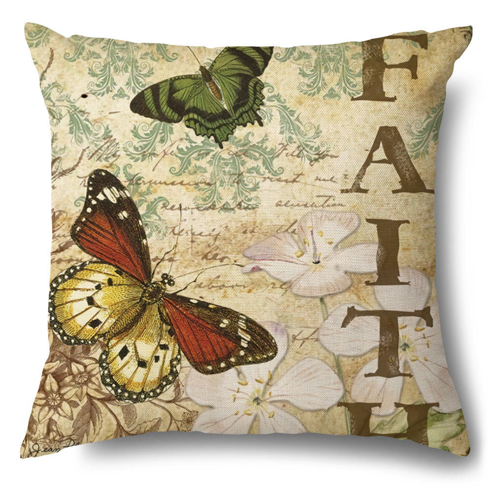 Artistic Floral Design Throw Pillow