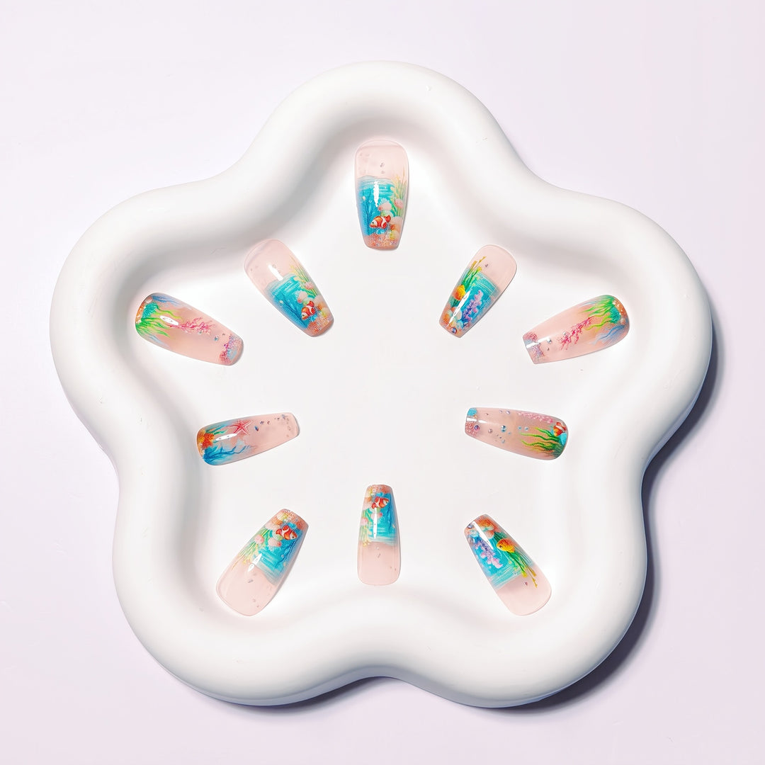 Artificial nails with underwater motif Stornfield