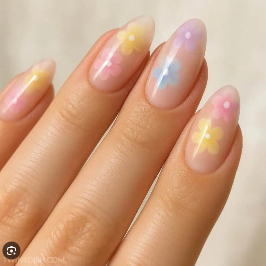 Floral-Themed Press-On Nail Design Stornfield