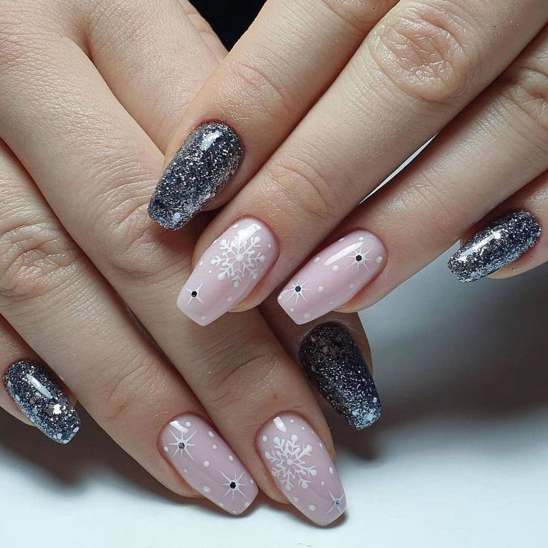 Festive Snowflake Nail Art Design Stornfield