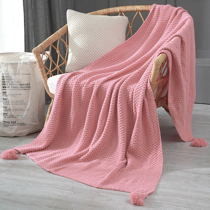 Ladies Elegant Waffle Structure Blanket Stornfield