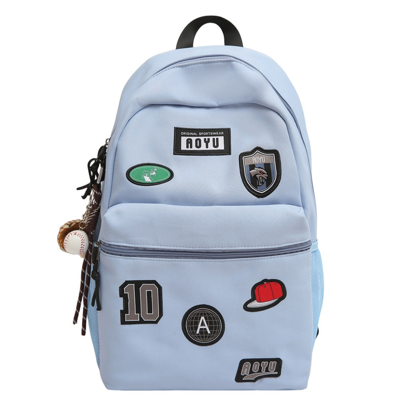 Stylish Graphic Patch School Backpack Stornfield