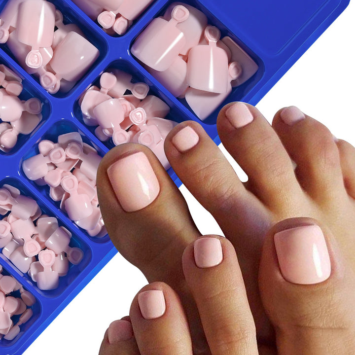 Full Coverage Gel Toe Nail Tips Set