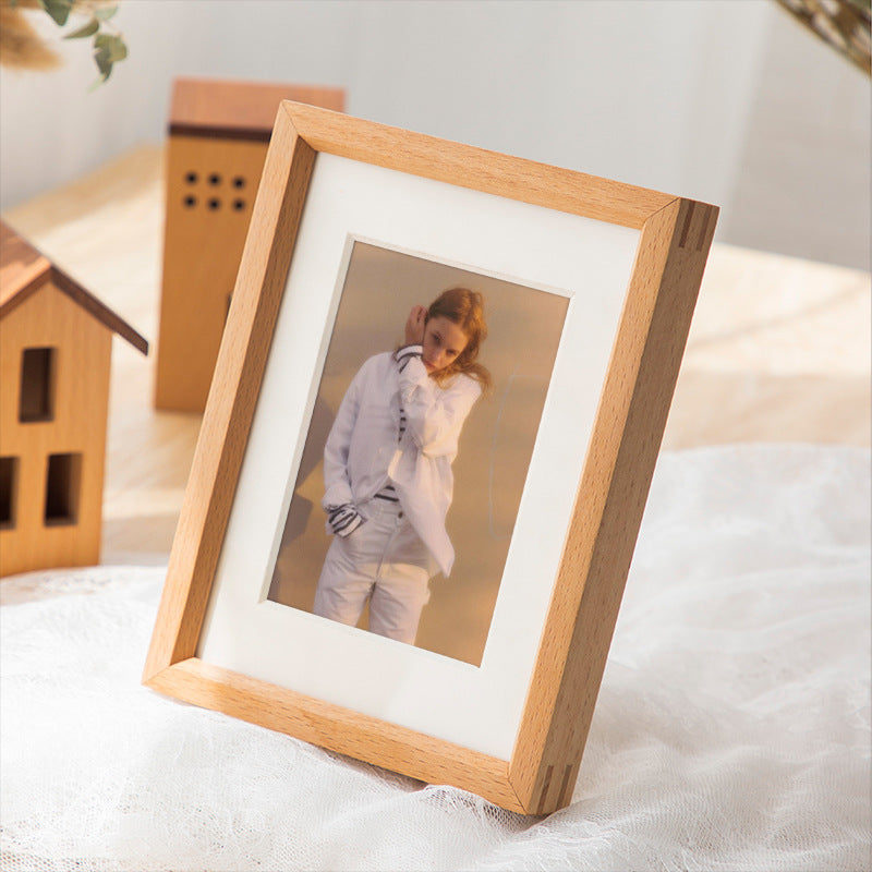 Natural Wood Photo Display Frame for Home