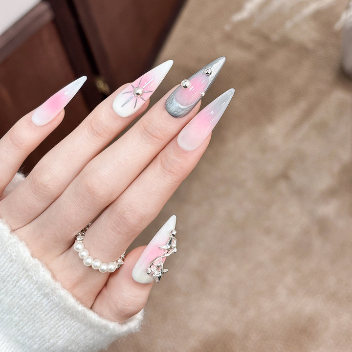 Glamorous Stiletto Press-On Nail Art Set