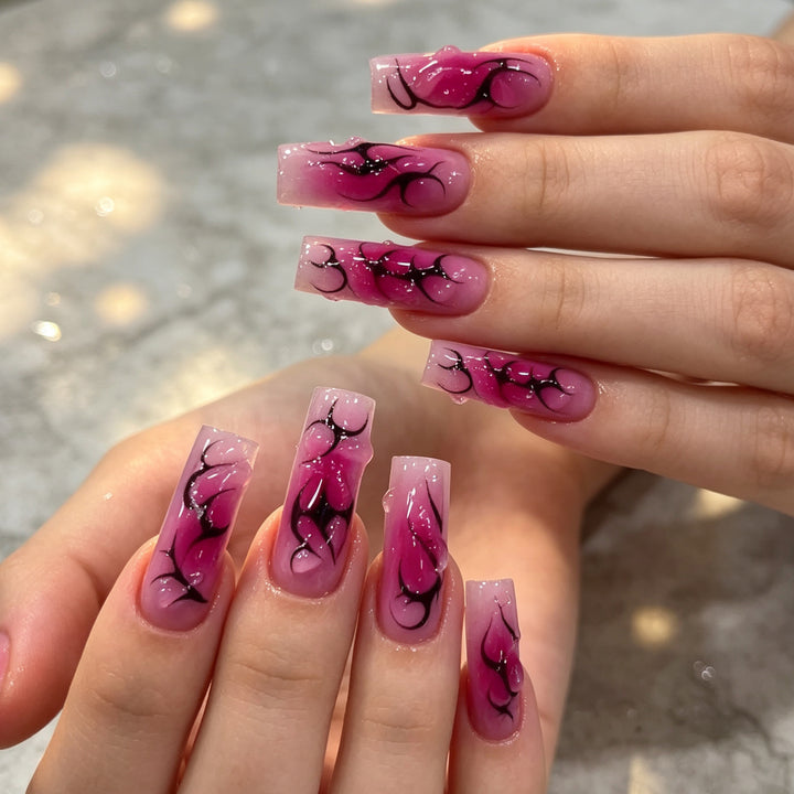 Artistic Long Acrylic Nail Enhancements Stornfield