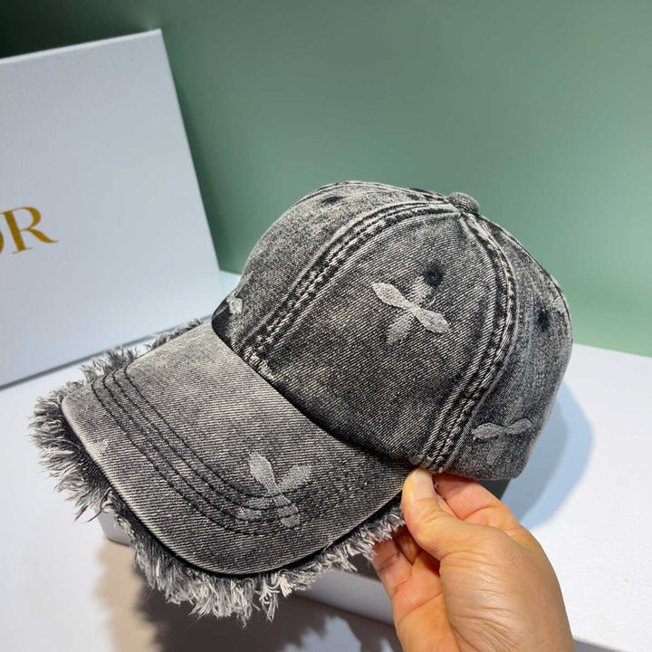 Unisex Distressed Denim Frayed Cap Stornfield