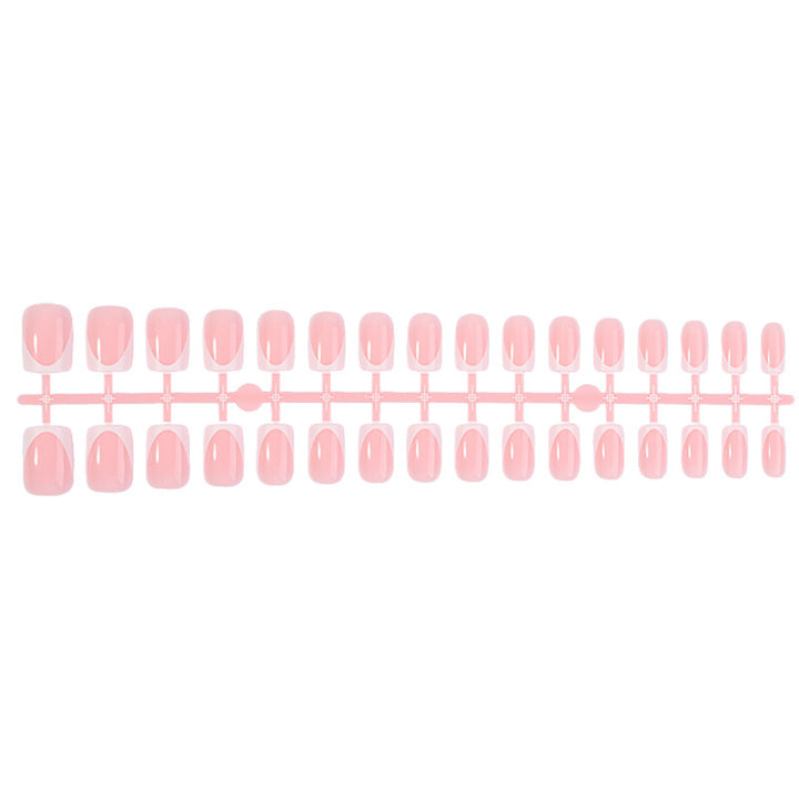 Acrylic nail set with elegant French tips and nourishing accessories Stornfield