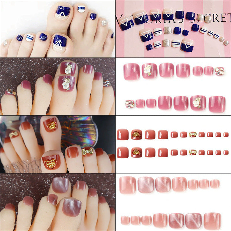 Decorative Press-On Toenail Art Set Stornfield