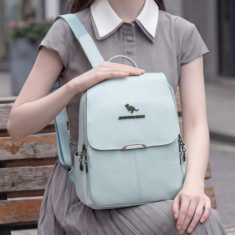 Durable Multi-Functional Leather Backpack Stornfield