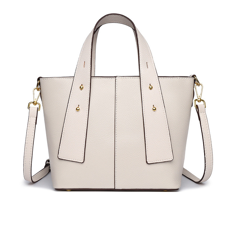 Textured Vegan Leather Multi-Pocket Tote Stornfield