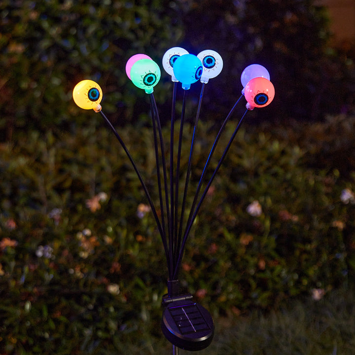 Creepy garden lights with eye motif Stornfield