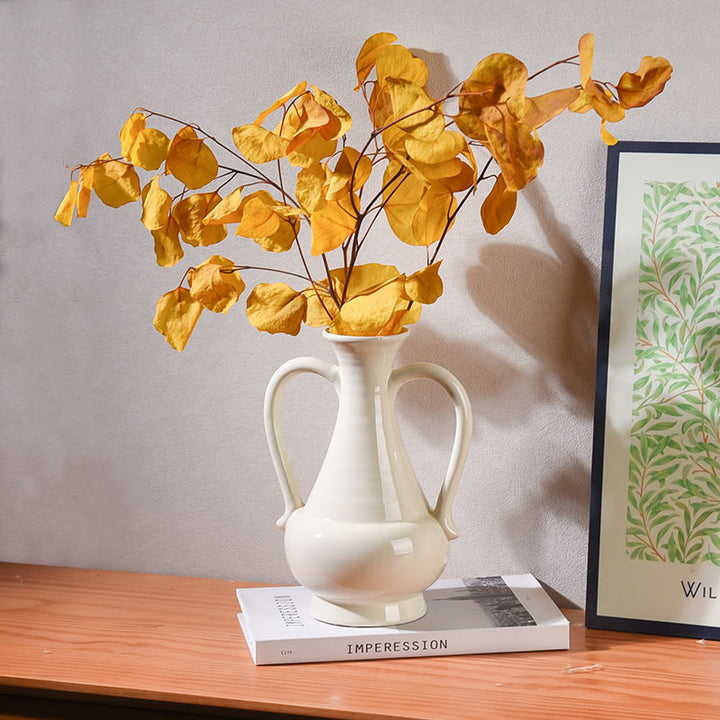 Elegant Curved Ceramic Vase
