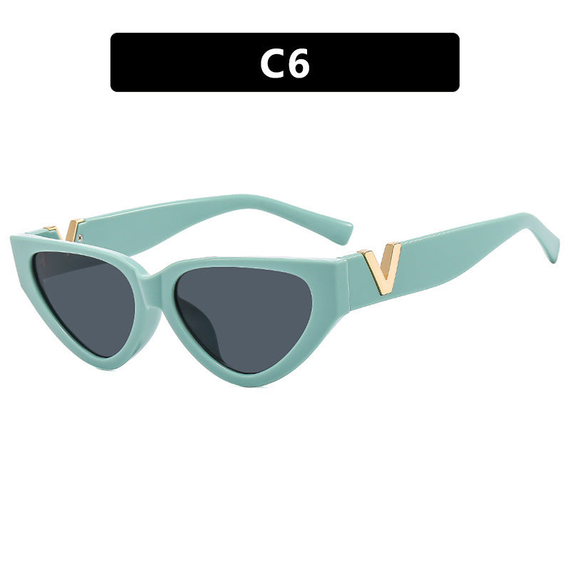 Women's Cat-Eye Sunglasses with modern stripe pattern and elegant accent Stornfield