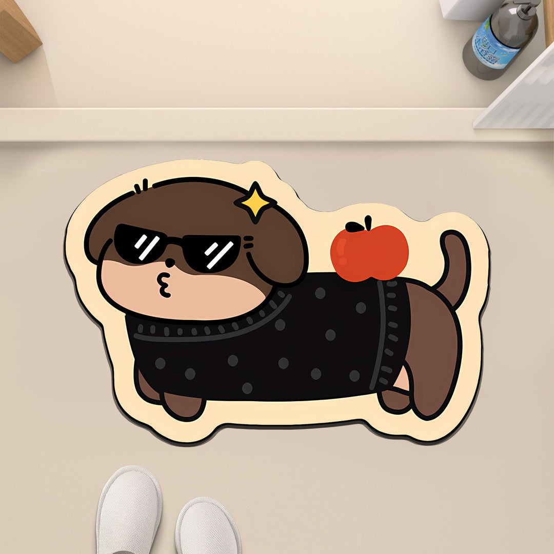 Playful Pet-Themed Floor Mat