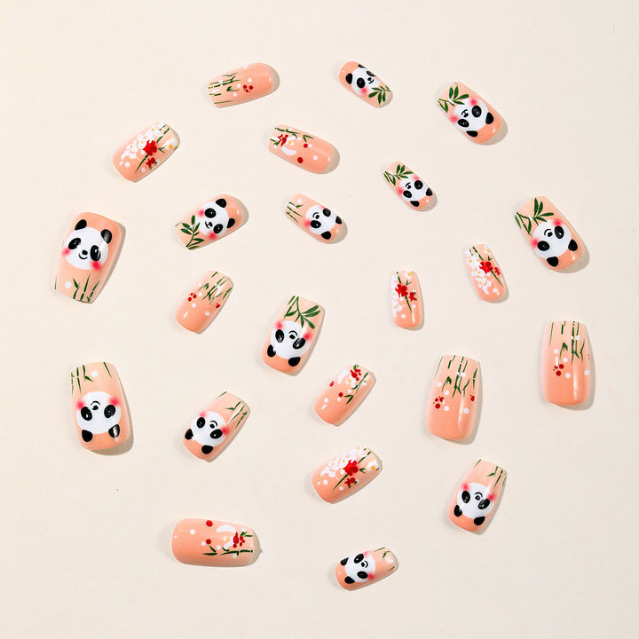 Playful Panda-Themed 3D Nail Art Set Stornfield