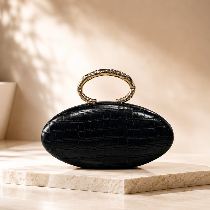 Artistic Curved Handle Acrylic Clutch