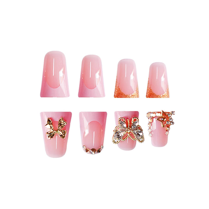 Artistic Nail Enhancements with Rhinestone Decorations Stornfield