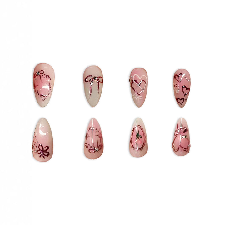 Elegant Artistic Press-On Nail Set Stornfield