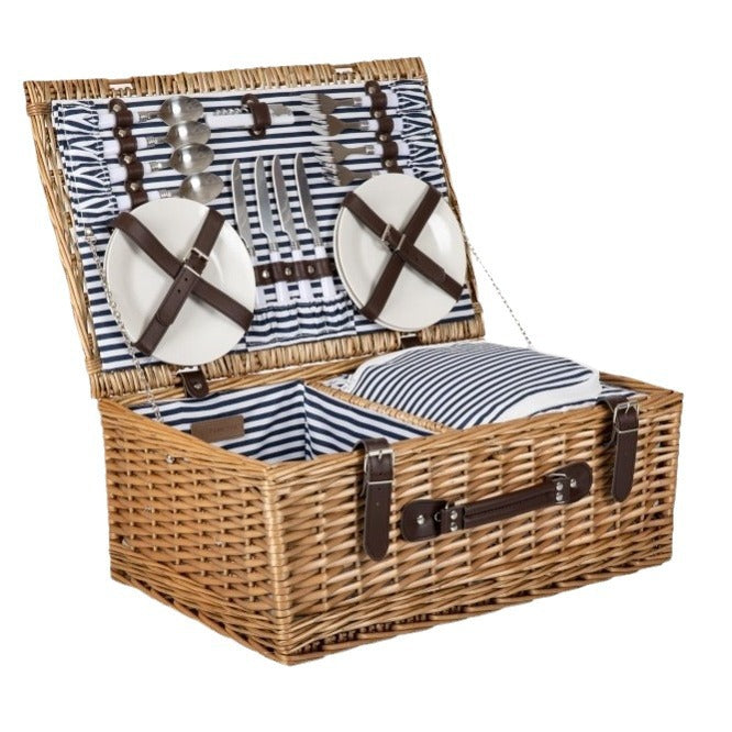 Women's picnic basket with integrated crockery set and space-saving design Stornfield