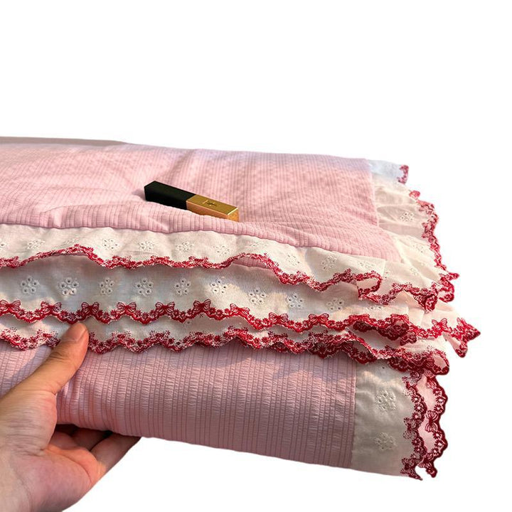 Women's bedspread with elegant lace embellishments and fine cotton surface Stornfield