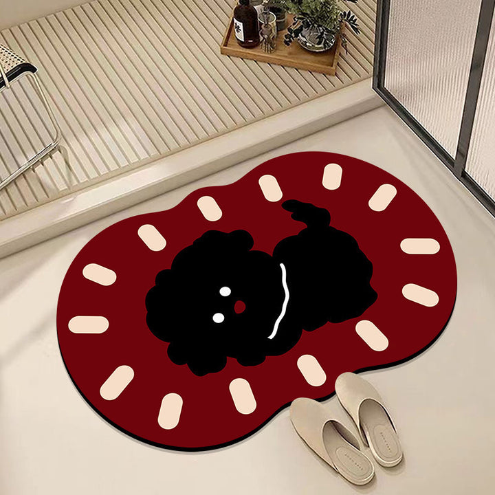 Playful Cat-Themed Bath Mat