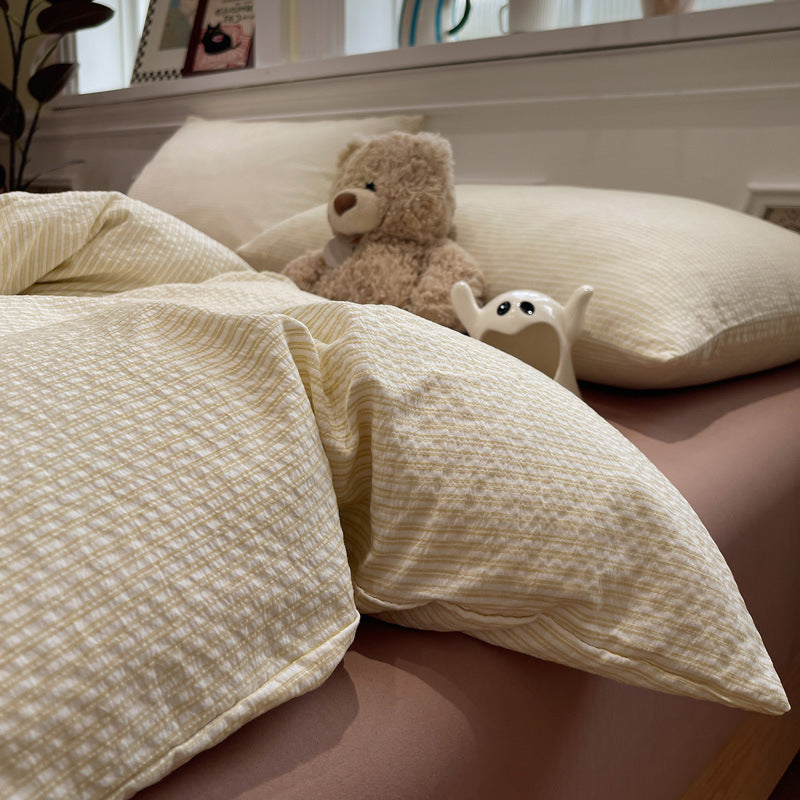 Textured Premium Duvet Cover Set