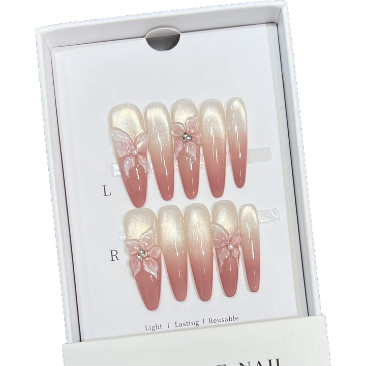 Floral Art Stiletto Press-On Nail Set Stornfield