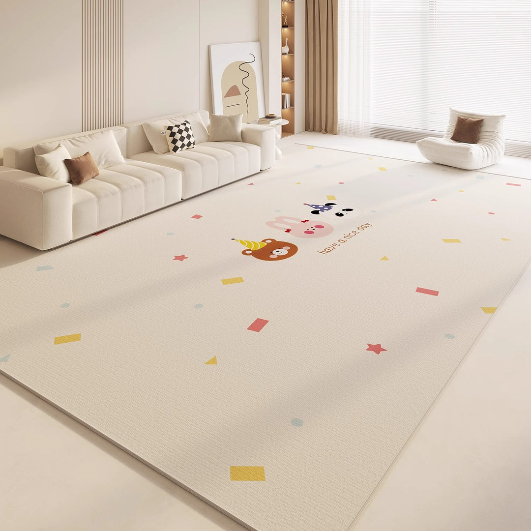 Cartoon-Themed Plush Area Rug