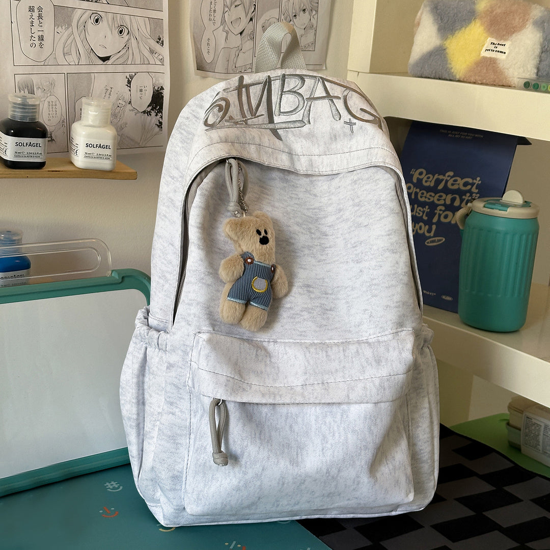 Casual Backpack with Cute Plush Keychain Stornfield