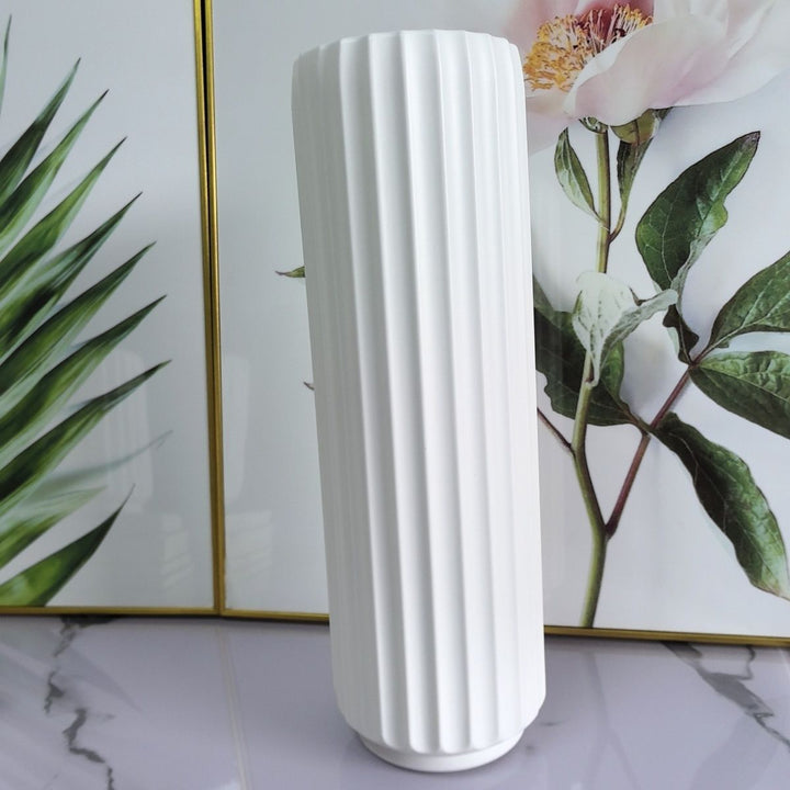 Decorative Vertical Ribbed Vase Stornfeild