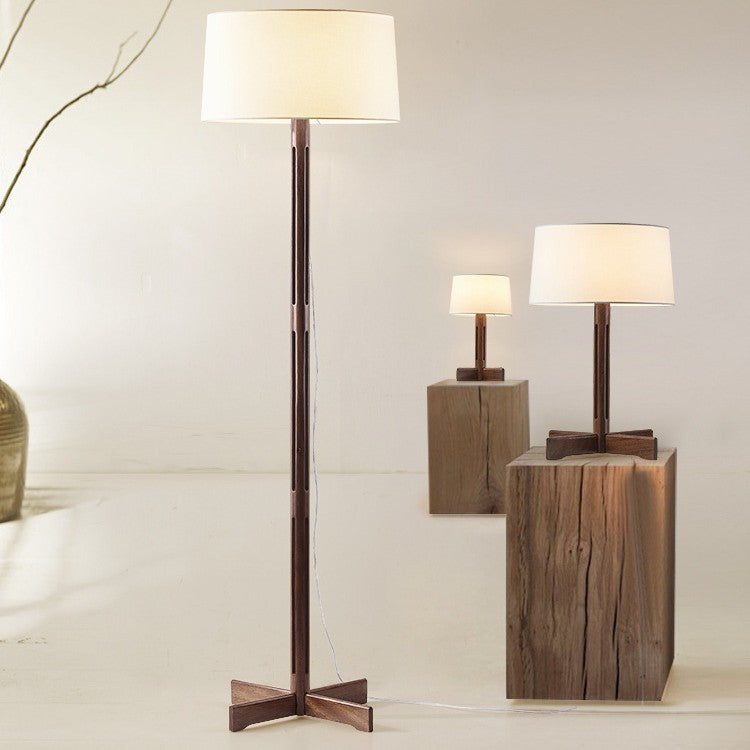 Elegant Adjustable Wooden Floor Lamp