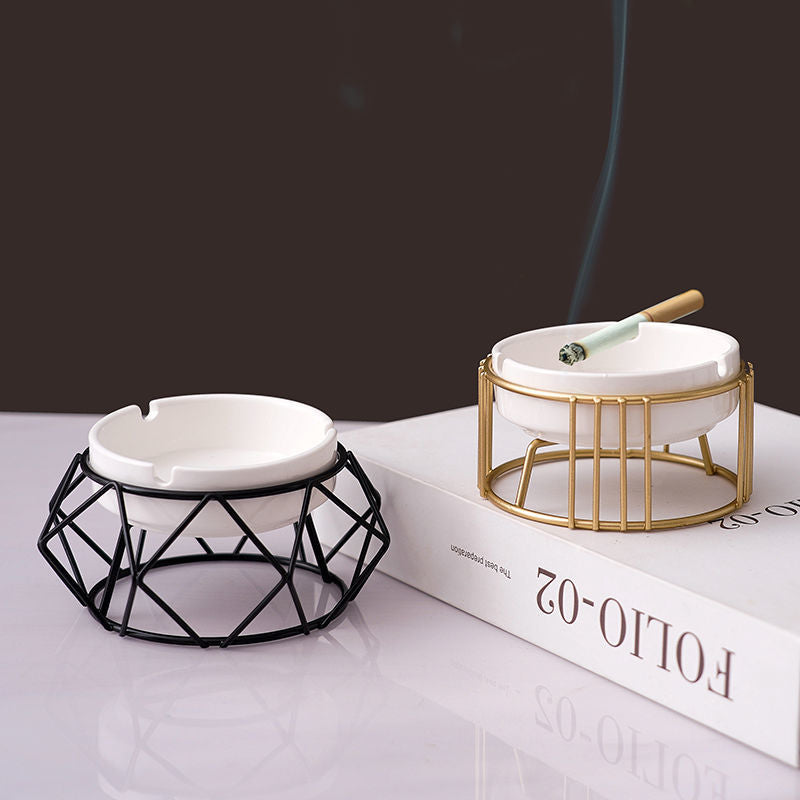 Geometric Wire Ashtray Holder