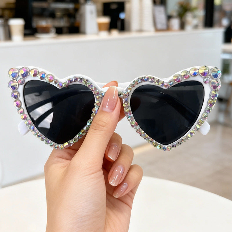 Rhinestone Heart-Shaped Sunglasses Stornfield