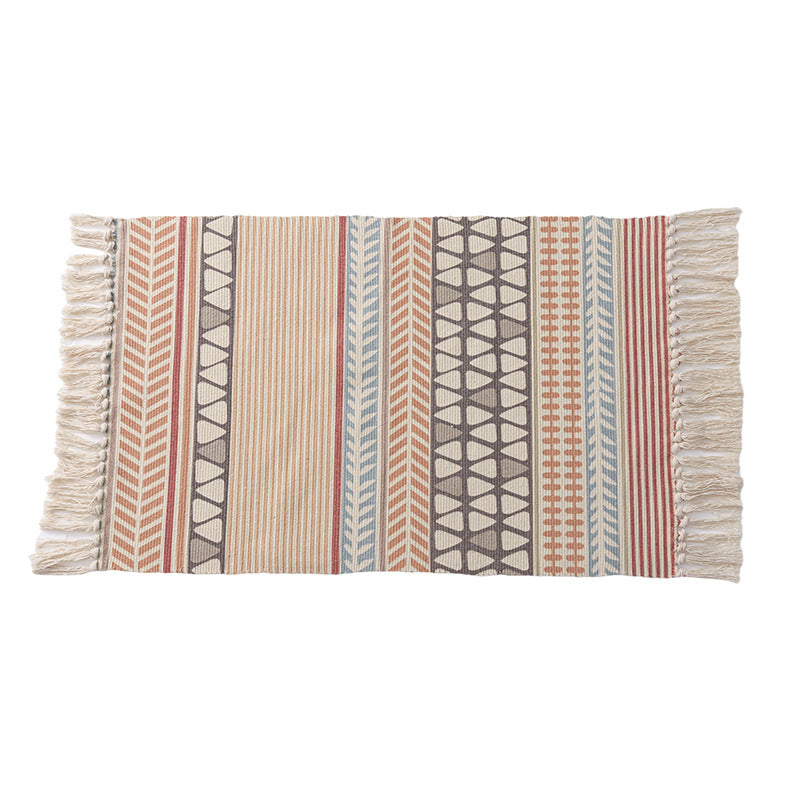 Decorative runner for dining table and console in Boho-Mandala design with fringes Stornfield