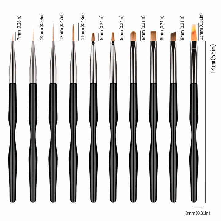 Precision Nail Art Detailing Brush Set Stornfield 1787228377