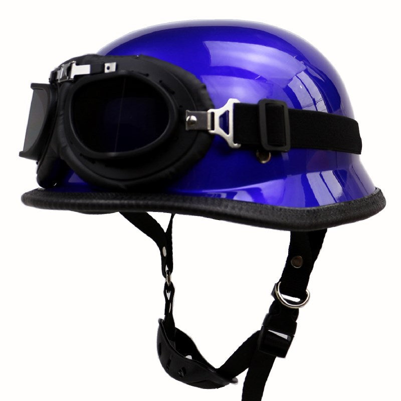 Vintage Motorcycle Helmet with Protective Goggles Stornfield