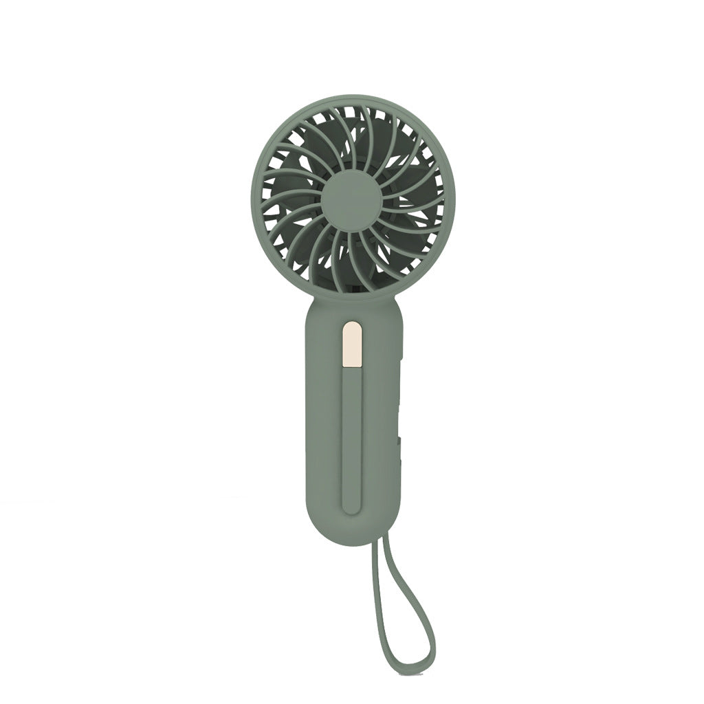 Unisex nan compact rechargeable battery handheld fan with foldable handle and carrying strap Stornfield